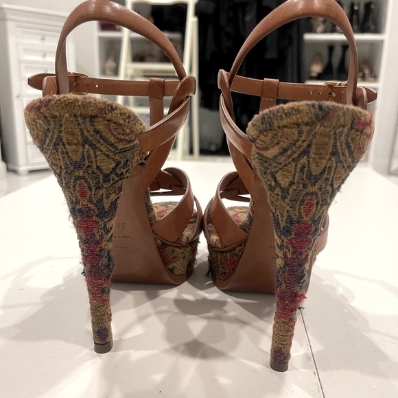 Saint Laurent Tribute 105 Platform Sandal Tapestry Marrakech - Picture 2 of 4